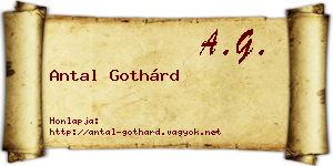 Antal Gothárd névjegykártya