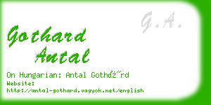gothard antal business card